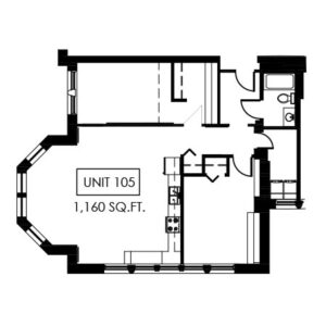 Unit 105 - 1,160 sq ft