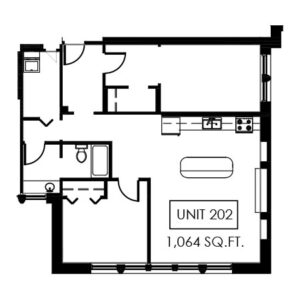 Unit 202 - 1,064 sq ft