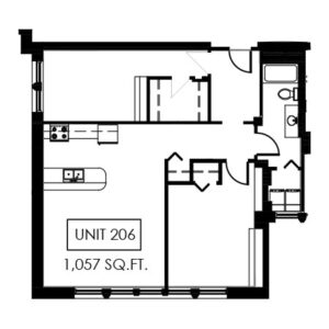 Unit 206 - 1,057 sq ft