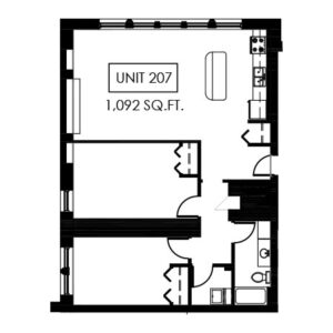 Unit 207 - 1,092 sq ft