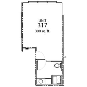 Unit 317 - 300 sq ft